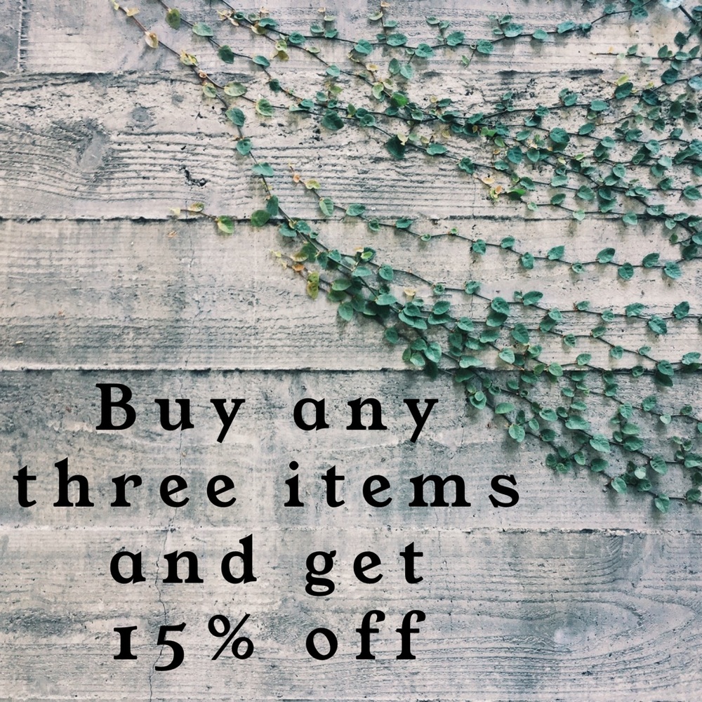 Buy any 3 items for an additional 15% off